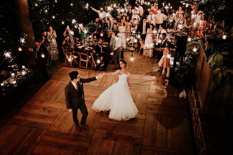 Couple Wedding Barn Dance