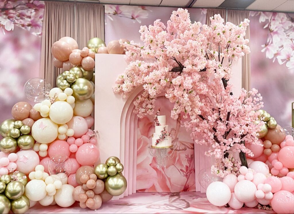 Pink Cherry blossom theme for birthday