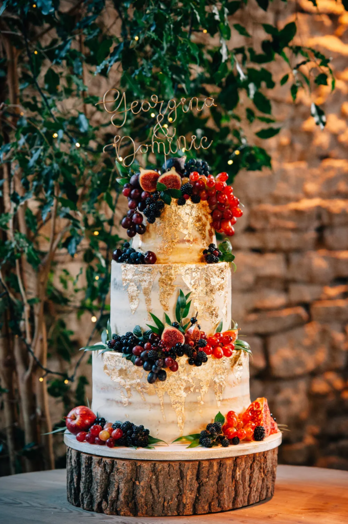 Customized Wedding Cake with Wedding Cake Topper