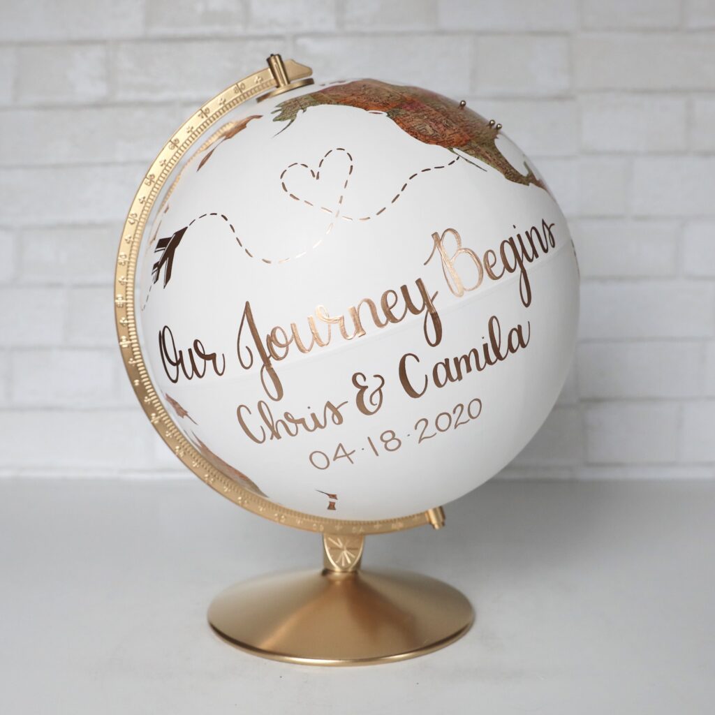 Wedding Guest Book Globe