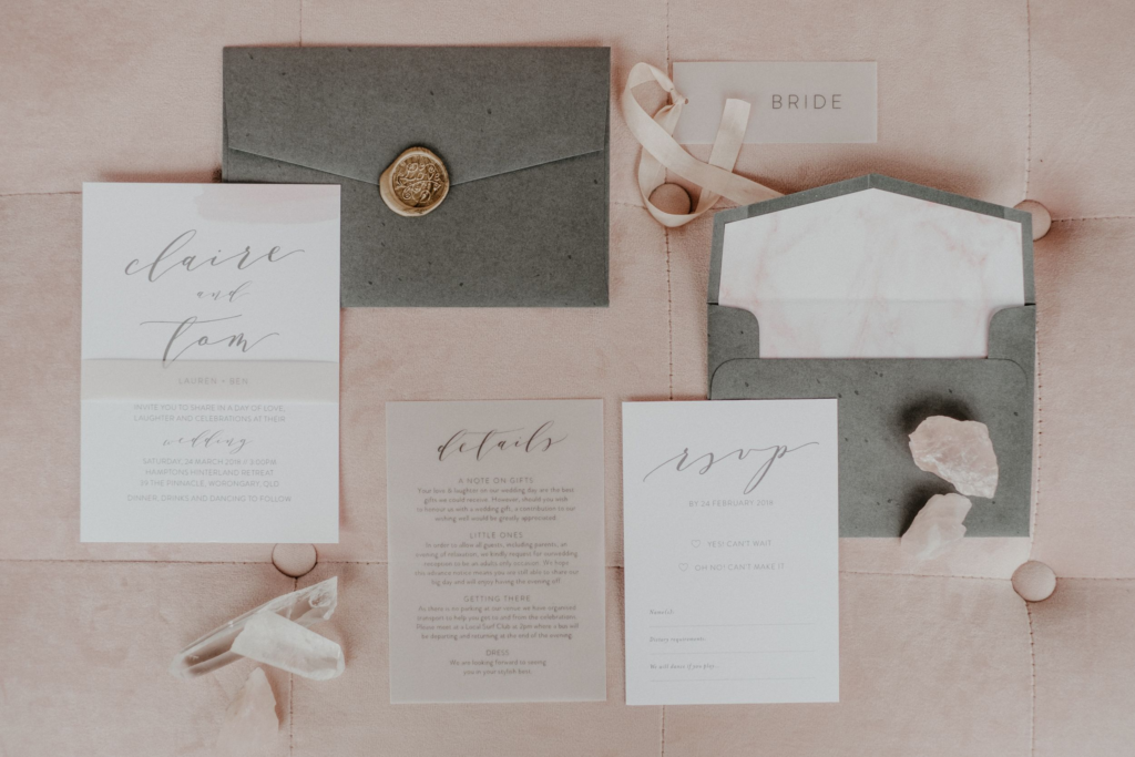 Minimalistic and Elegant Wedding Invitations
