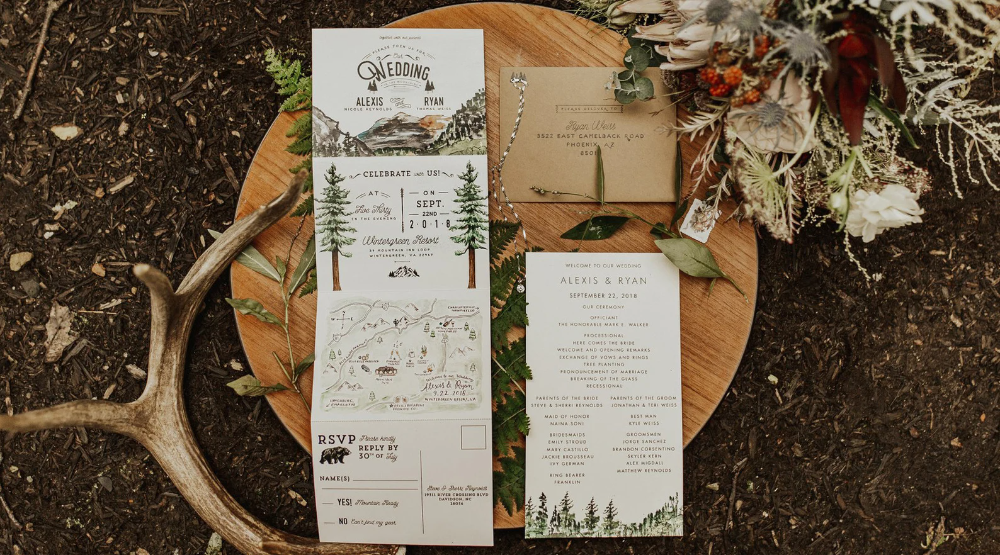 RSVP cards and Invitation Design for Wedding Day