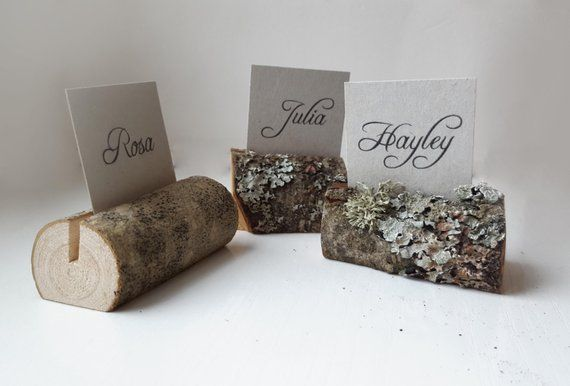 Tree branches or tree stumps for barn wedding decor